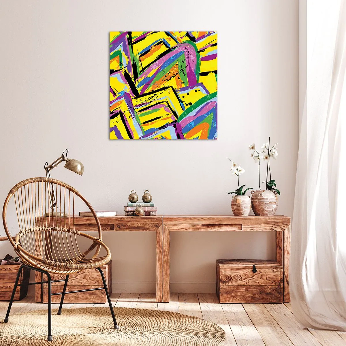 Vászonkép - Az örömében sikít - 40x40 cm