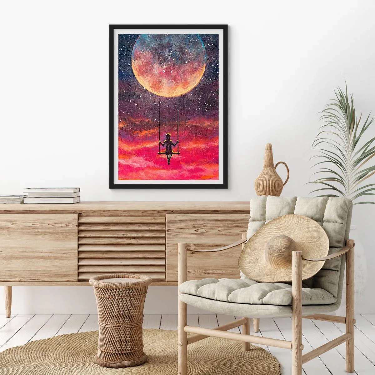 Poszter fehér keretben - Álmodozva - 40x50 cm