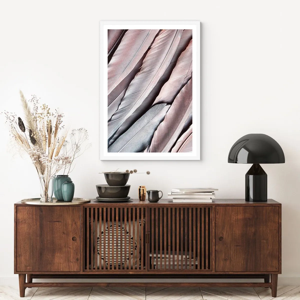 Poszter fekete keretben - Rózsaszín ezüstben - 70x100 cm