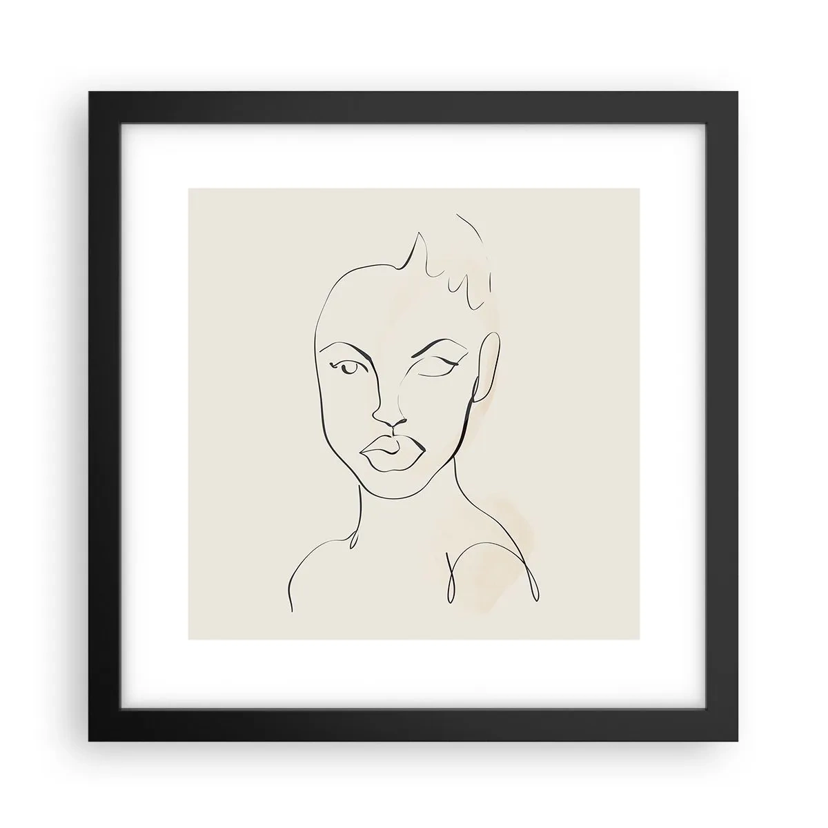 Poszter fehér keretben - Az érzékiség körvonala - 30x30 cm