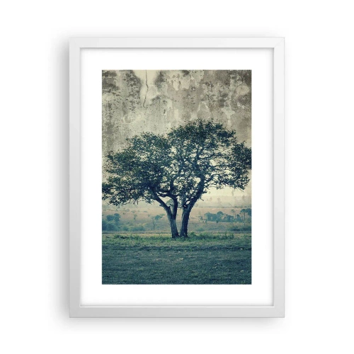 Poszter fekete keretben - Almafa a kék mezőn? - 30x40 cm