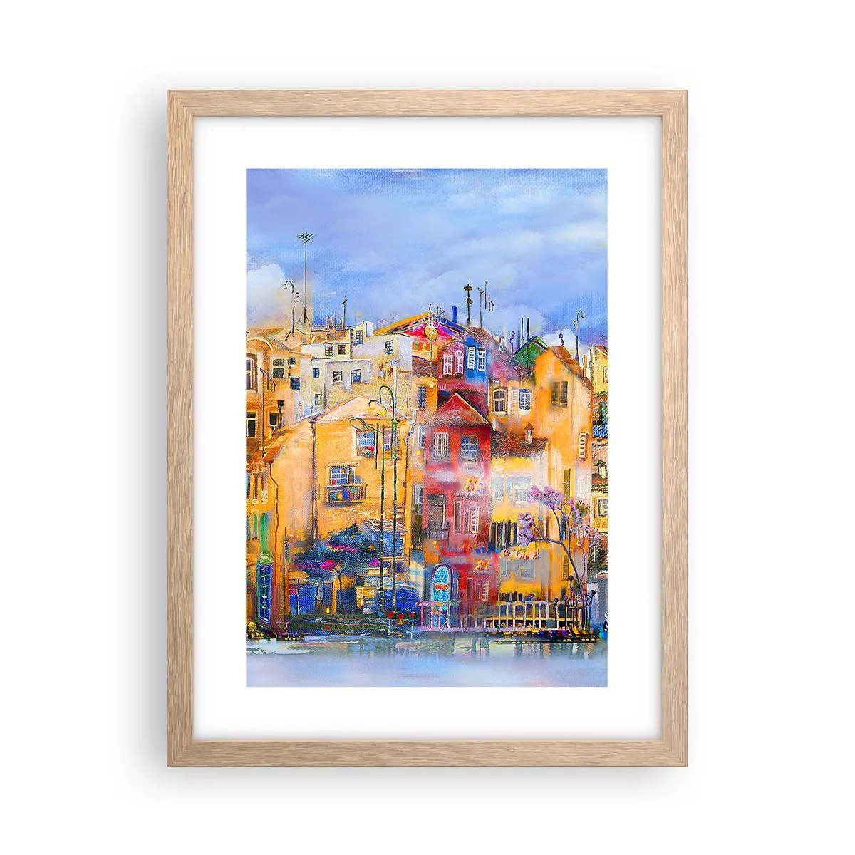 Poszter világos tölgy keretben - Együtt vagyunk - 30x40 cm