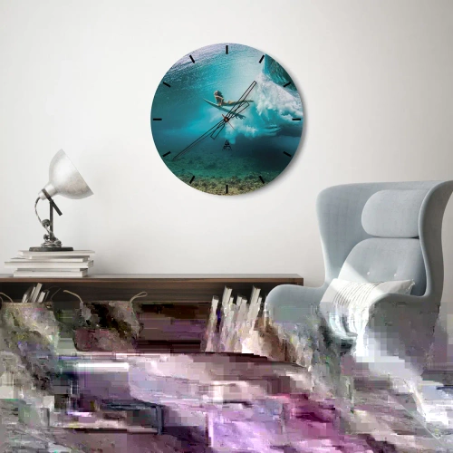 Falióra, Óra - Vízalatti világ - 40x40 cm
