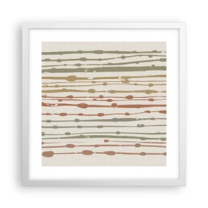 Poszter fekete keretben - Zenei színjegyzetelés - 40x40 cm