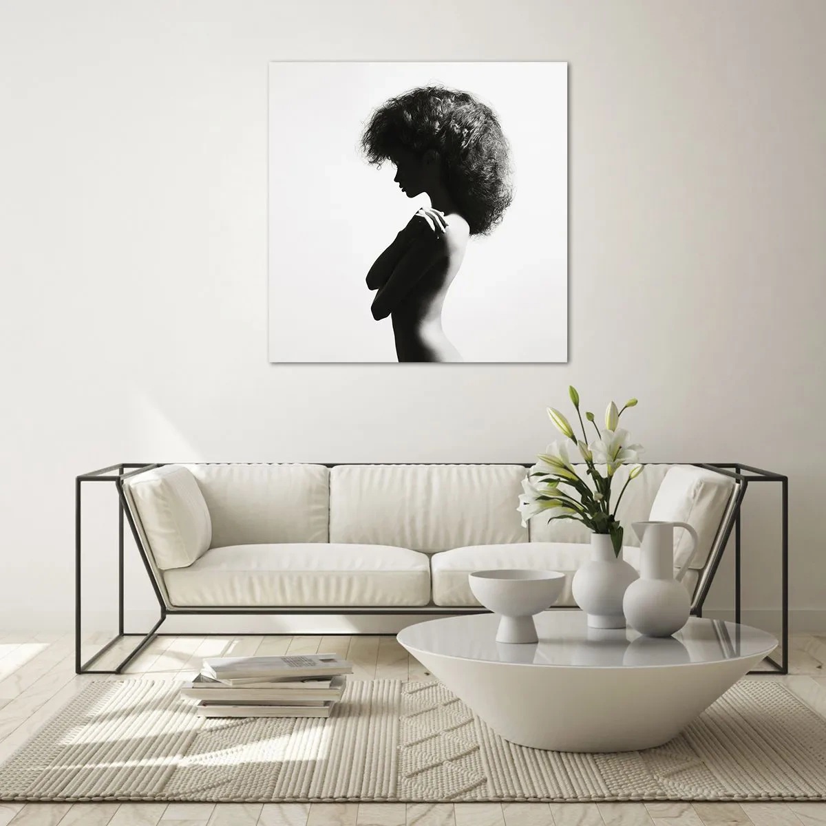 Üveg kép - Mint virág a karcsú száron - 60x60 cm