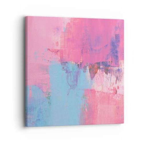 Vászonkép - Rózsaszín, kék és egy csipetnyi fény - 30x30 cm