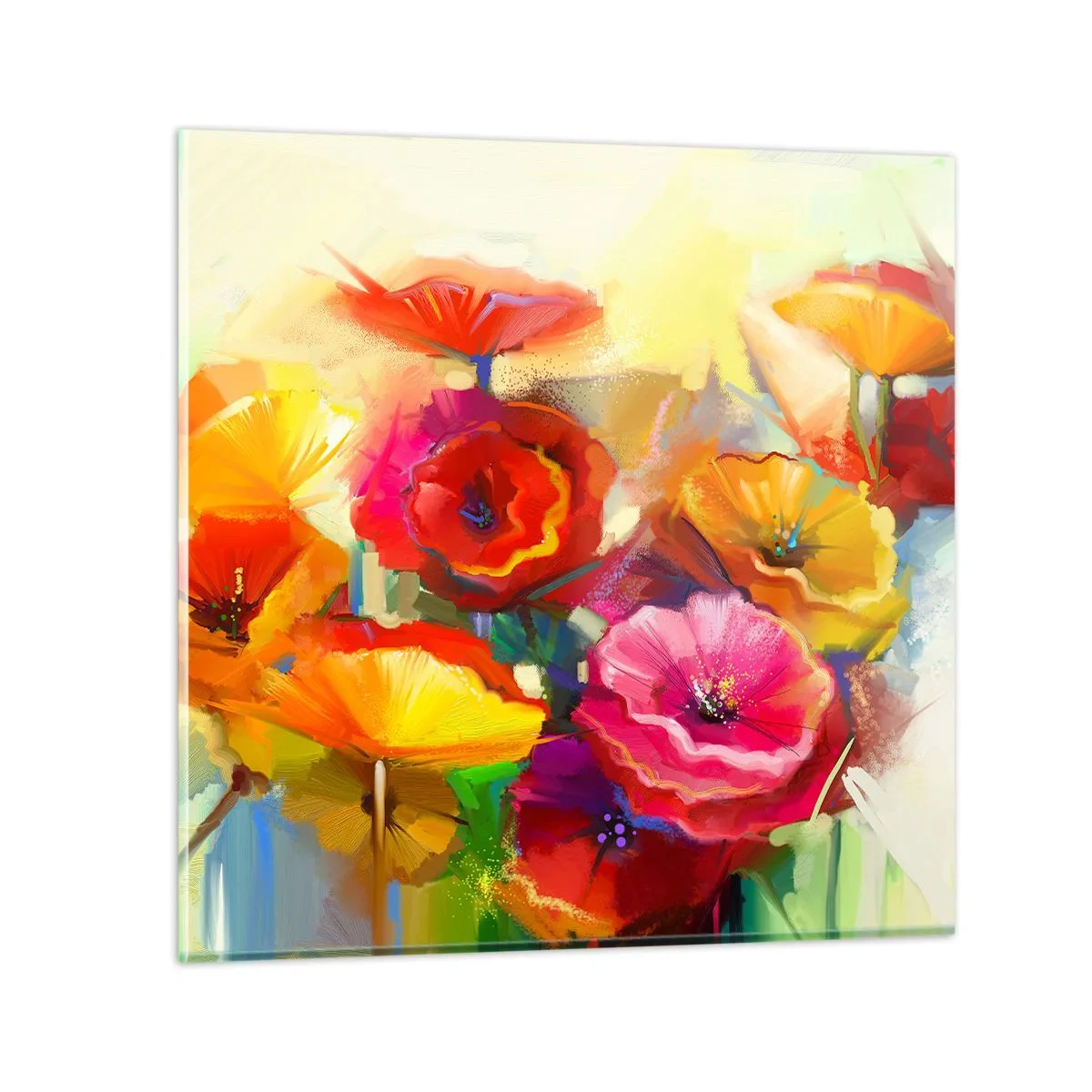 Üveg kép - Nem csak piros - 40x40 cm