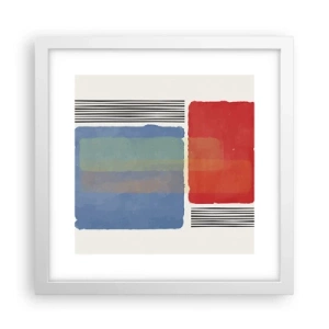 Poszter fekete keretben - A geometria szelleme és betűje - 30x30 cm