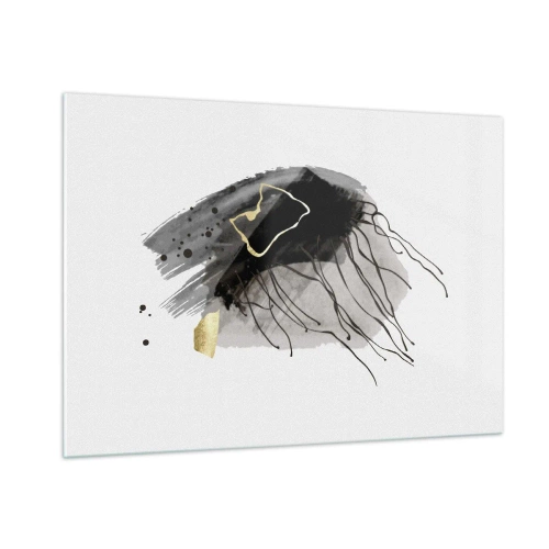 Üveg kép - Feketében és aranyban - 100x70 cm