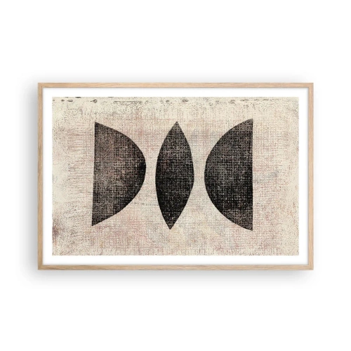 Poszter világos tölgy keretben - Etnikai absztrakció - 91x61 cm