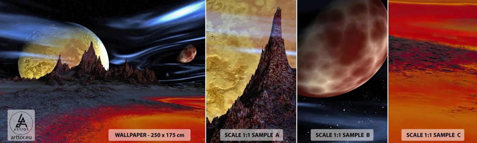 Fotótapéta Minta Standard Eco - Ismeretlen világ - Absztrakció, Világegyetem, 3D - 100x30 cm