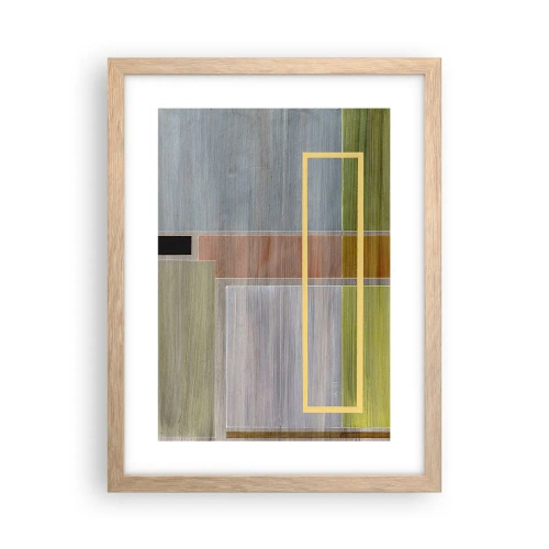 Poszter világos tölgy keretben - Egyszerűen és nyugodtan - 30x40 cm