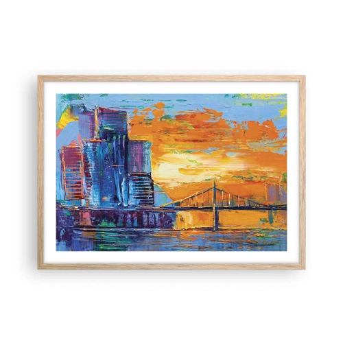 Poszter világos tölgy keretben - Kultúra és természet - 70x50 cm