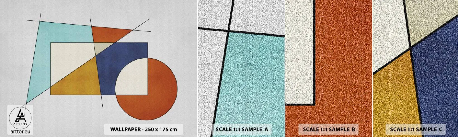 Fotótapéta Minta Standard Eco - Absztrakció: modernista szórakozás - Geometriai, Modern, Minimalizmus - 100x30 cm