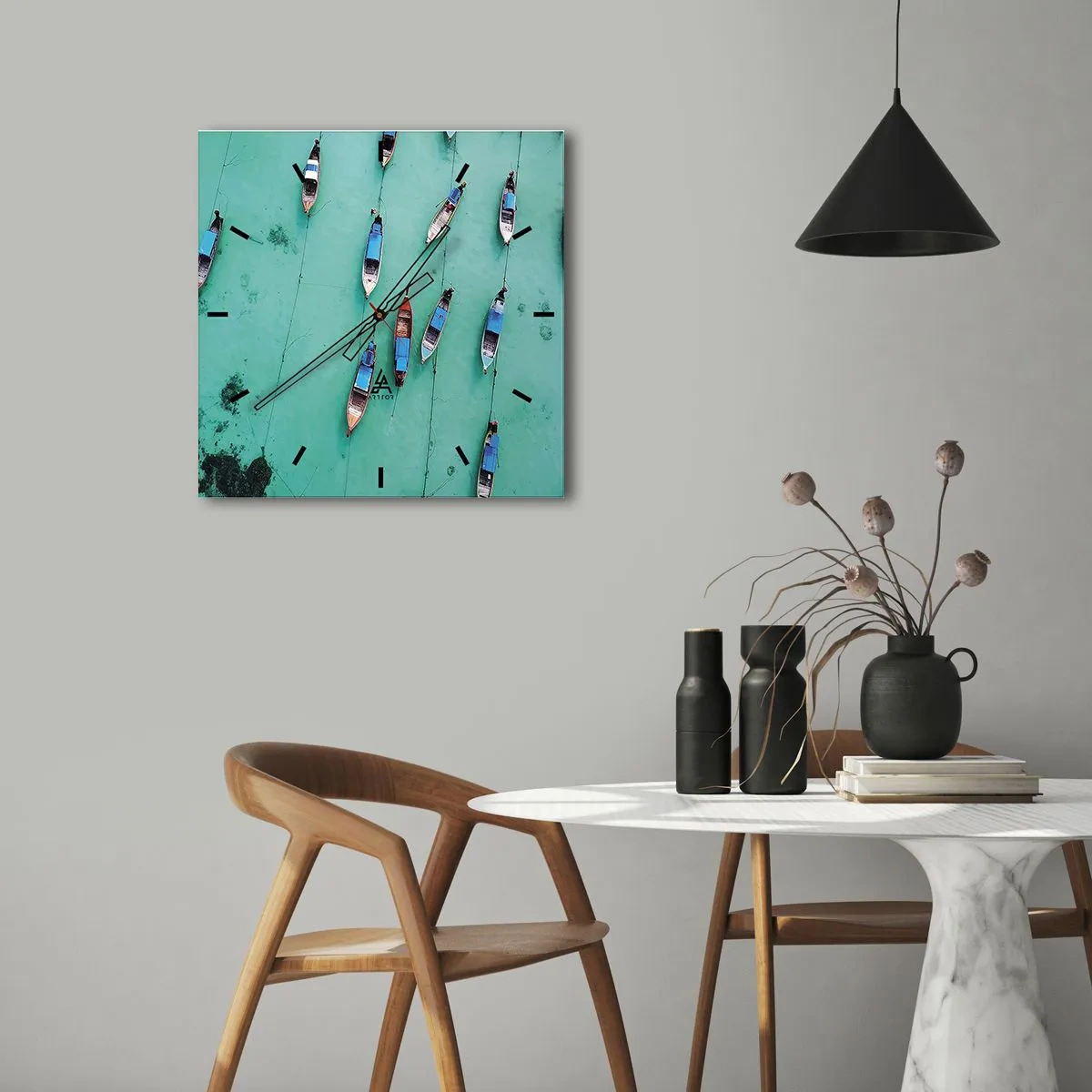 Falióra, Óra - Örömteli várakozásban - 40x40 cm