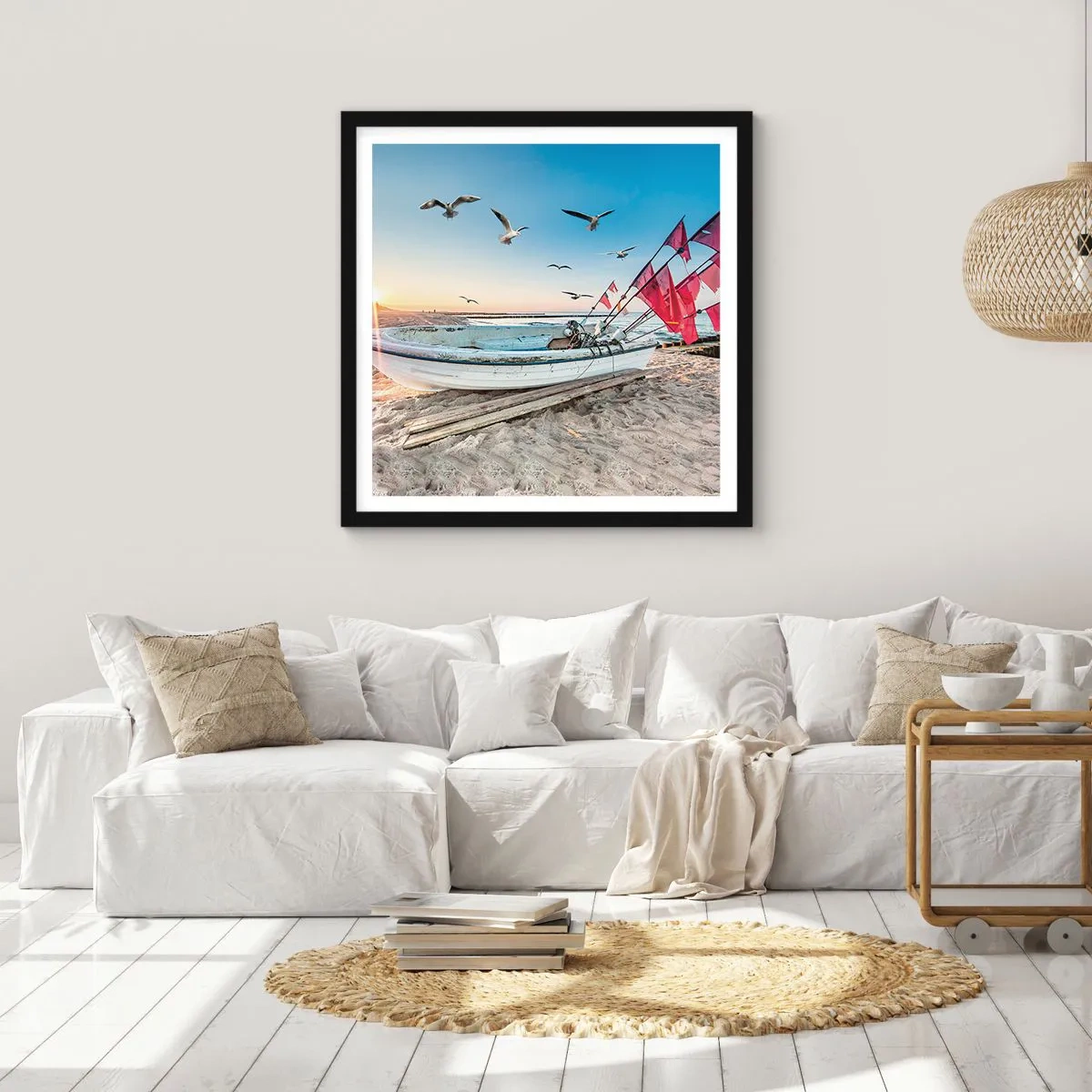 Poszter fehér keretben - Megérdemelt pihenés - 30x30 cm