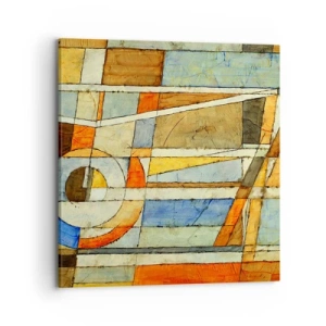 Vászonkép - Kubizmus az építkezésen - 70x70 cm