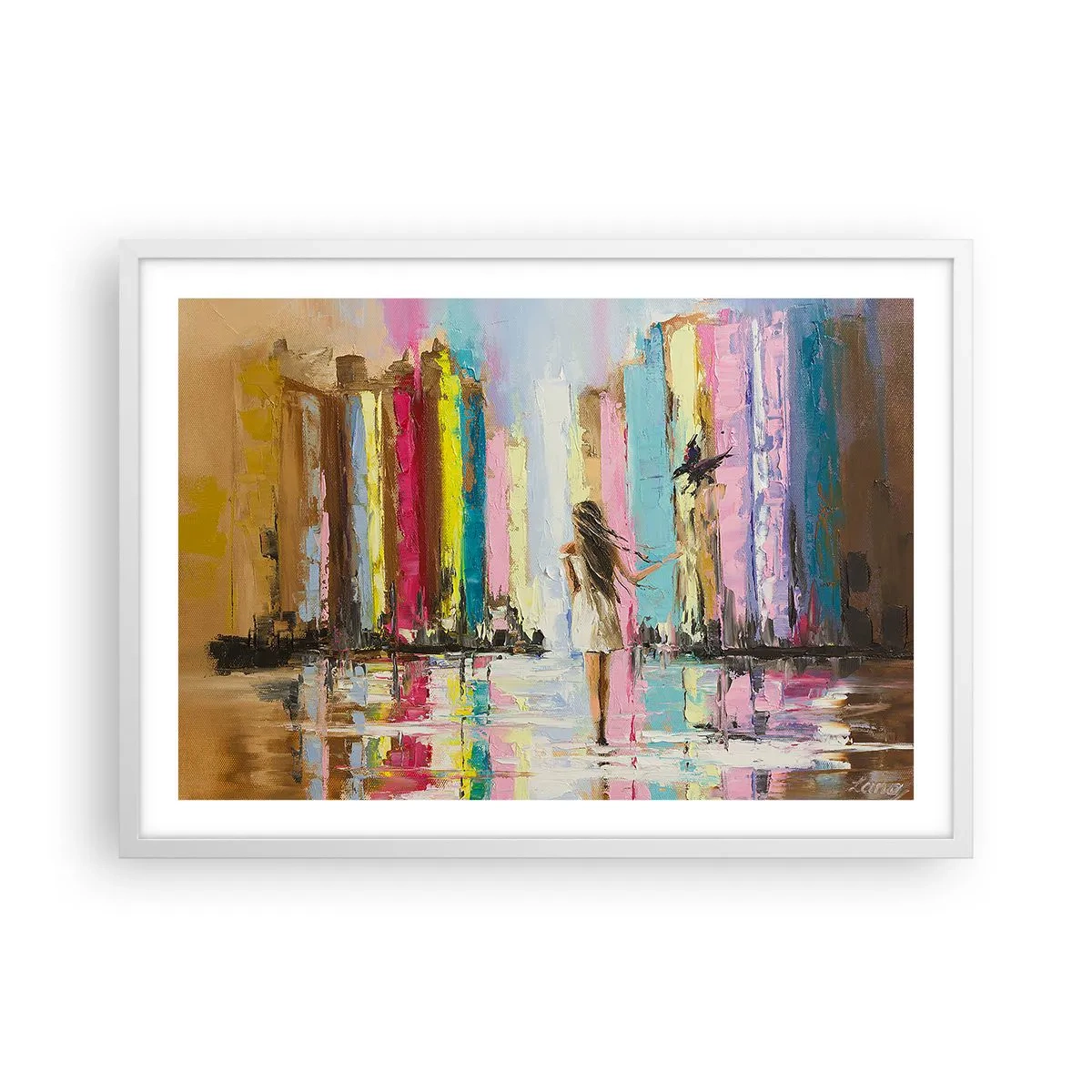 Poszter fekete keretben - Kövessél - 70x50 cm