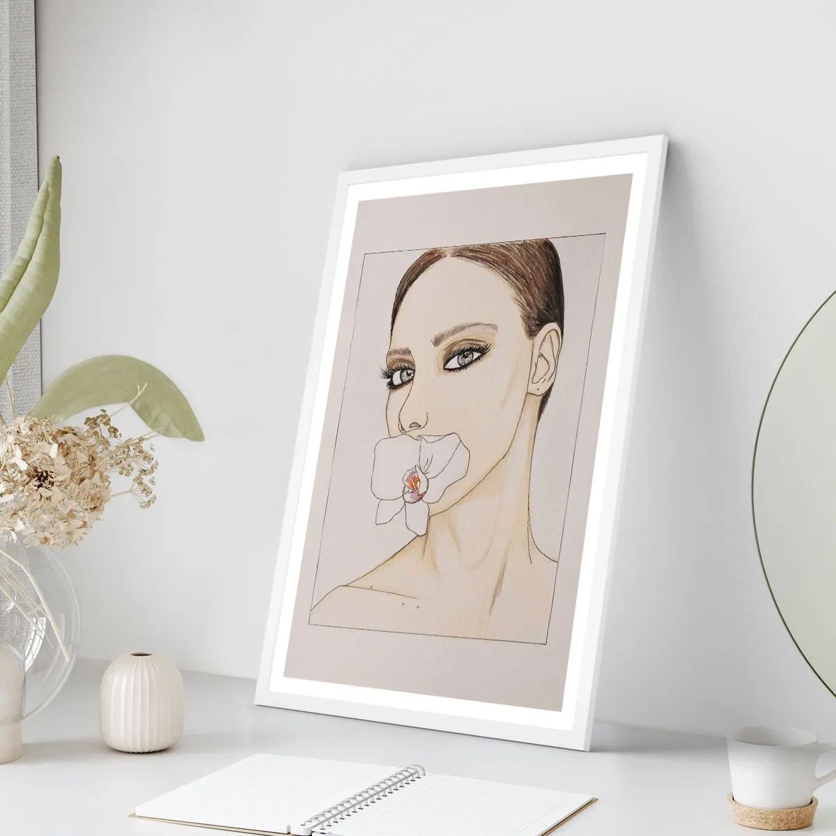 Poszter fekete keretben - Az elegancia és a szépség szimbóluma - 70x100 cm