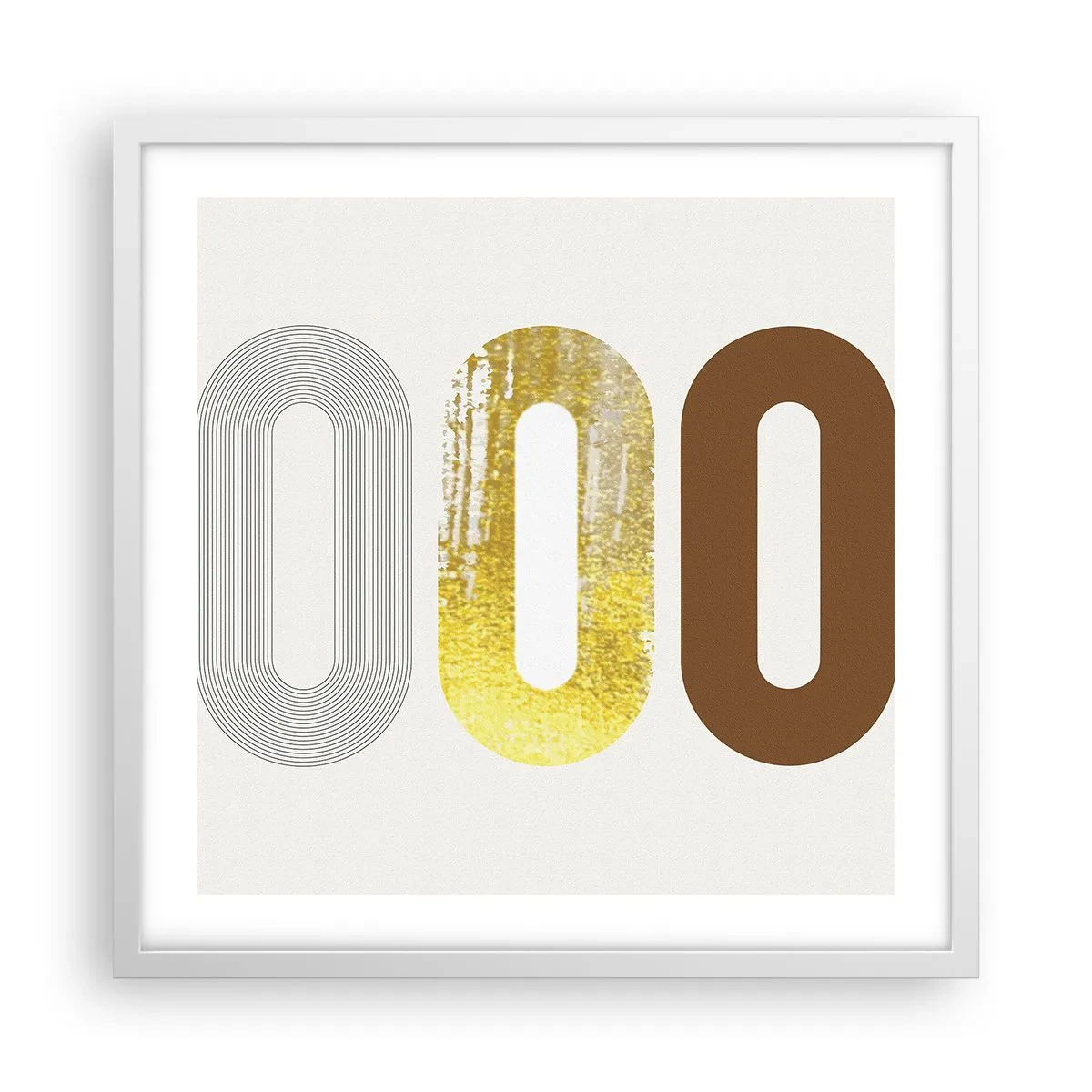 Poszter fekete keretben - Óóó! - 50x50 cm