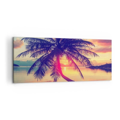 Vászonkép - Este a pálmafák alatt - 120x50 cm
