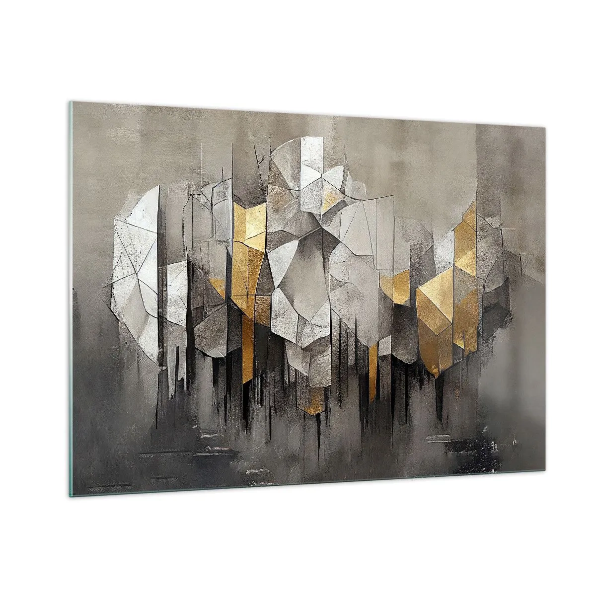 Üveg kép - Kompozíció jégből és fényből - 100x70 cm