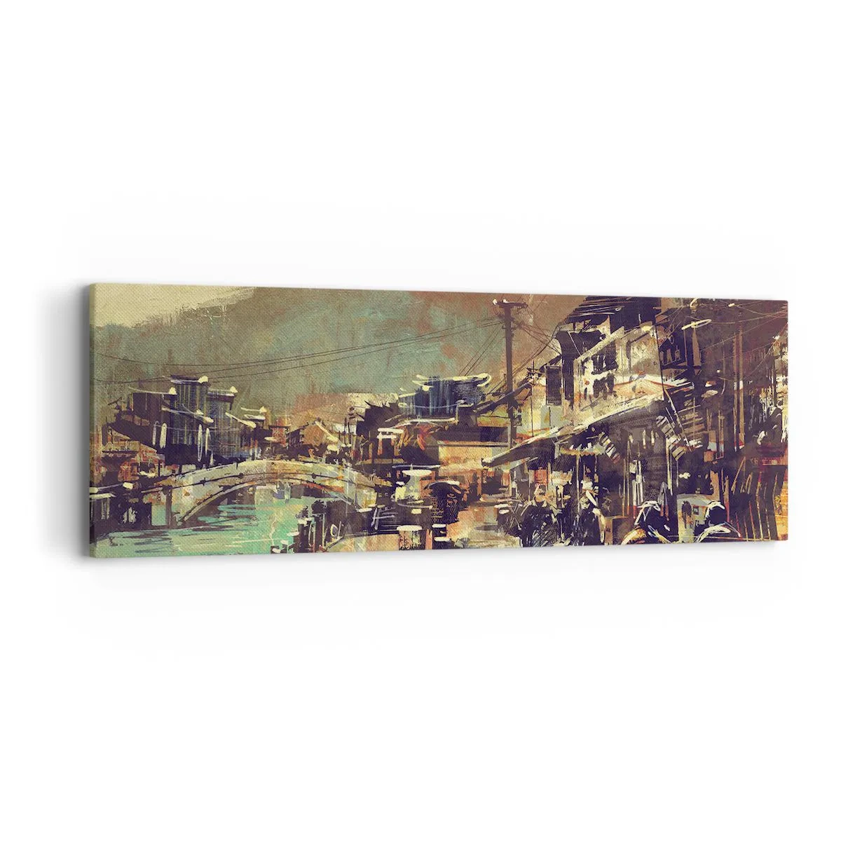 Vászonkép - Az élet, mint a szürke gazdagság - 90x30 cm
