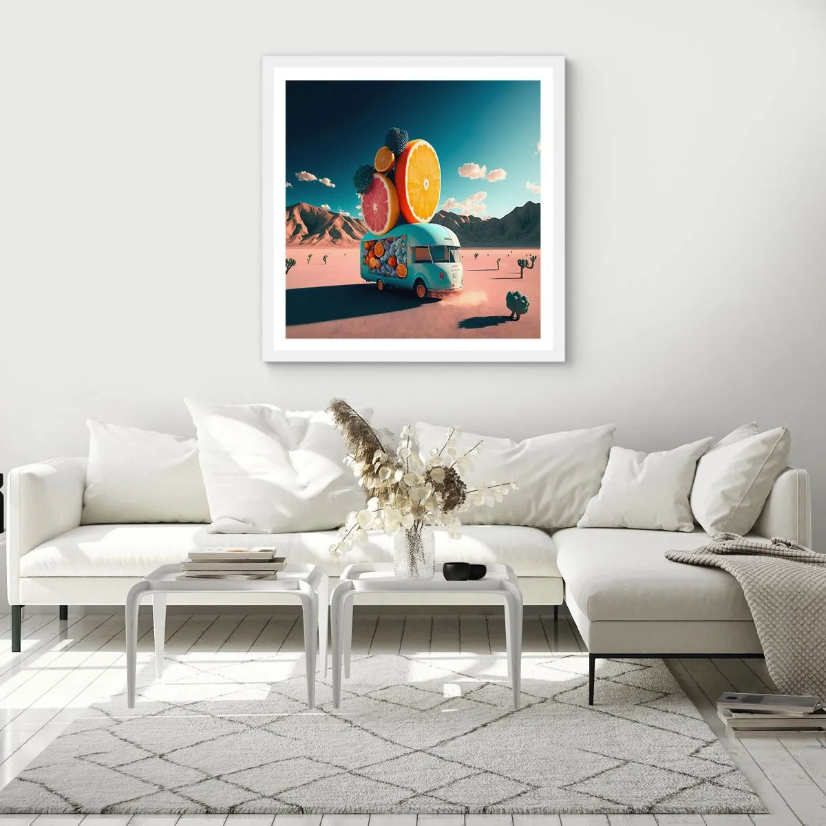 Poszter fekete keretben - A nyaralás íze - 60x60 cm