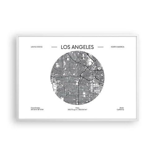 Poszter fekete keretben - Los Angeles anatómiája - 100x70 cm