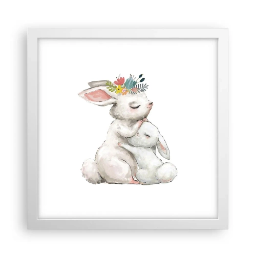 Poszter fekete keretben - Nincs olyan, mint anyánál - 30x30 cm