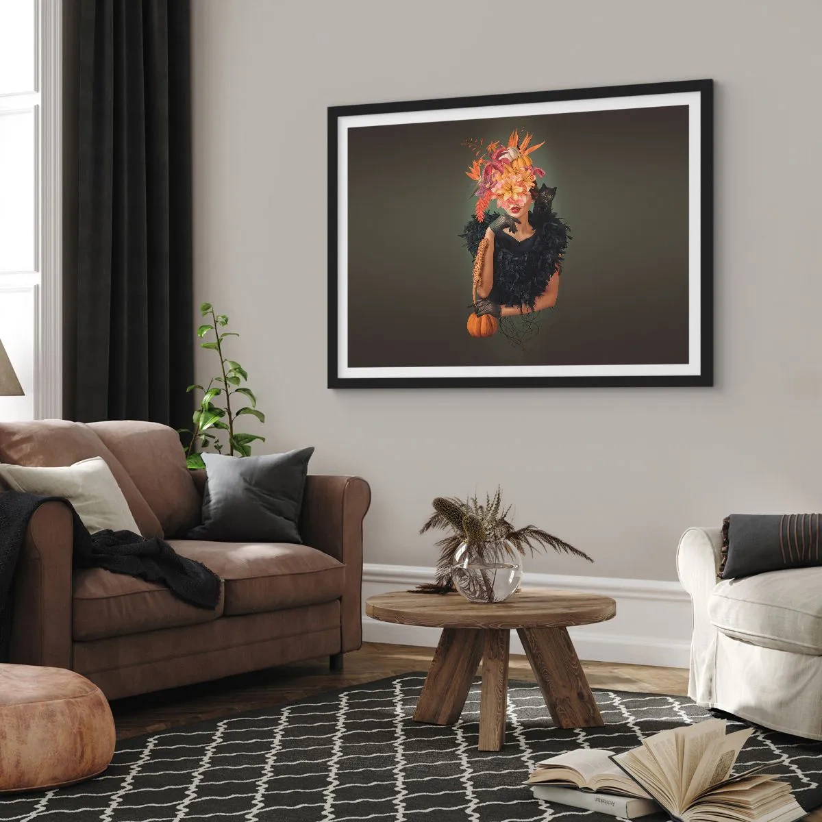 Poszter fehér keretben - Egy boszorkány mágiája - 70x50 cm