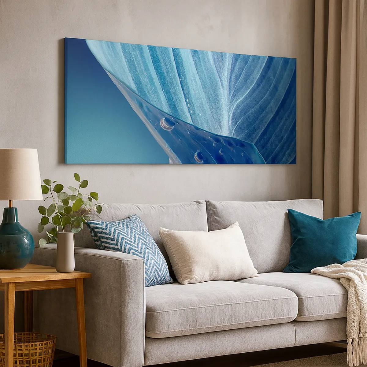 Vászonkép - A kék rejtett cseppjei - 30x30 cm