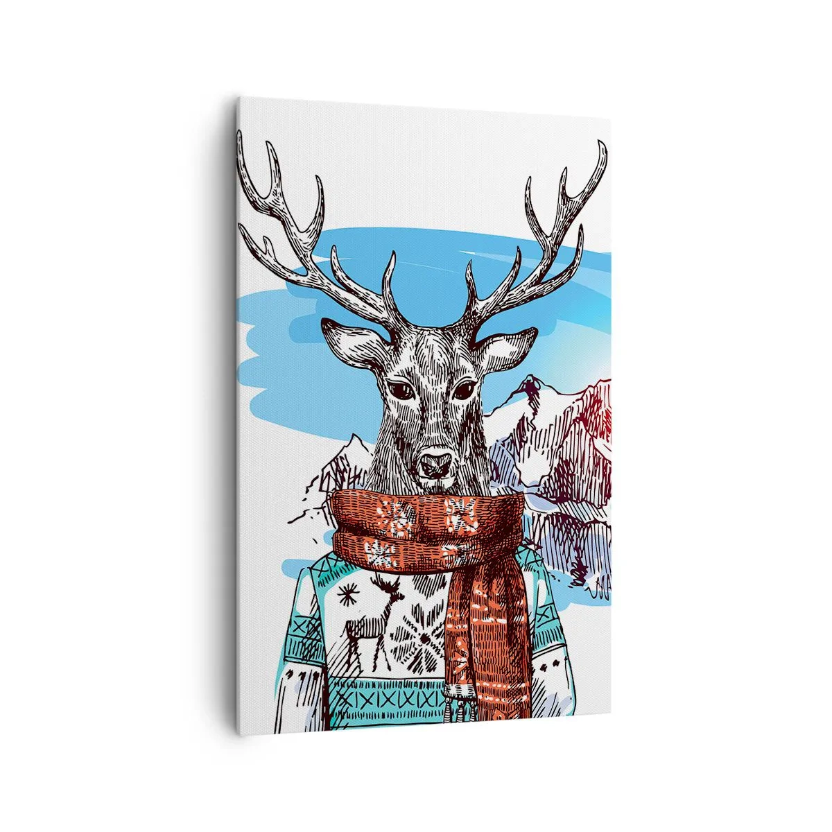 Vászonkép - Még a szarvas sem fázik - 80x120 cm