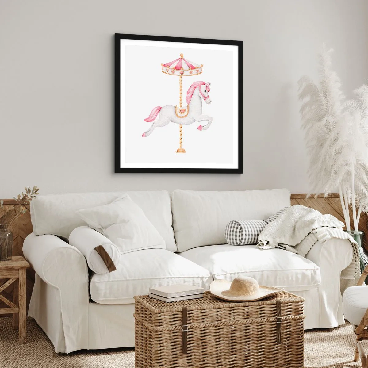 Poszter fehér keretben - Elindult egy patával - 50x50 cm