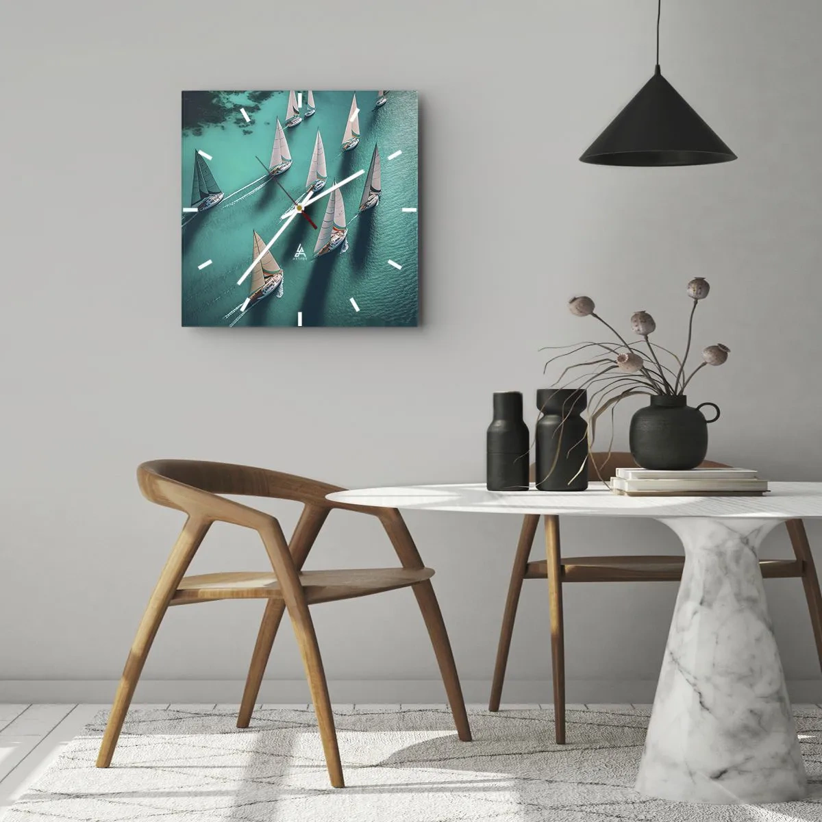 Falióra, Óra - Versengés a széllel - 30x30 cm