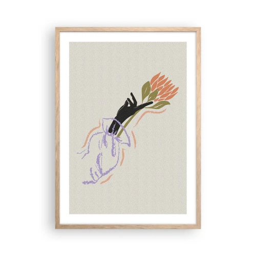 Poszter világos tölgy keretben - Egy testvéri érintés - 50x70 cm