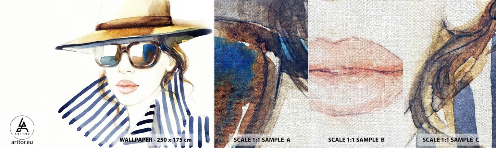 Fotótapéta Minta Premium Canvas - Florida üdvözli Önt! - Női Arc, Egy nő portréja, Divat - 100x30 cm