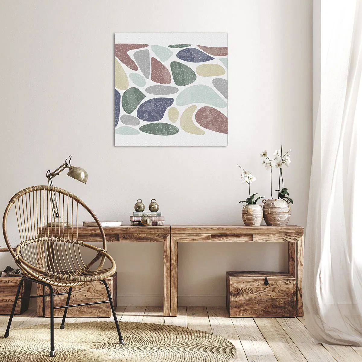 Vászonkép - Mozaik púderes színekből - 60x60 cm