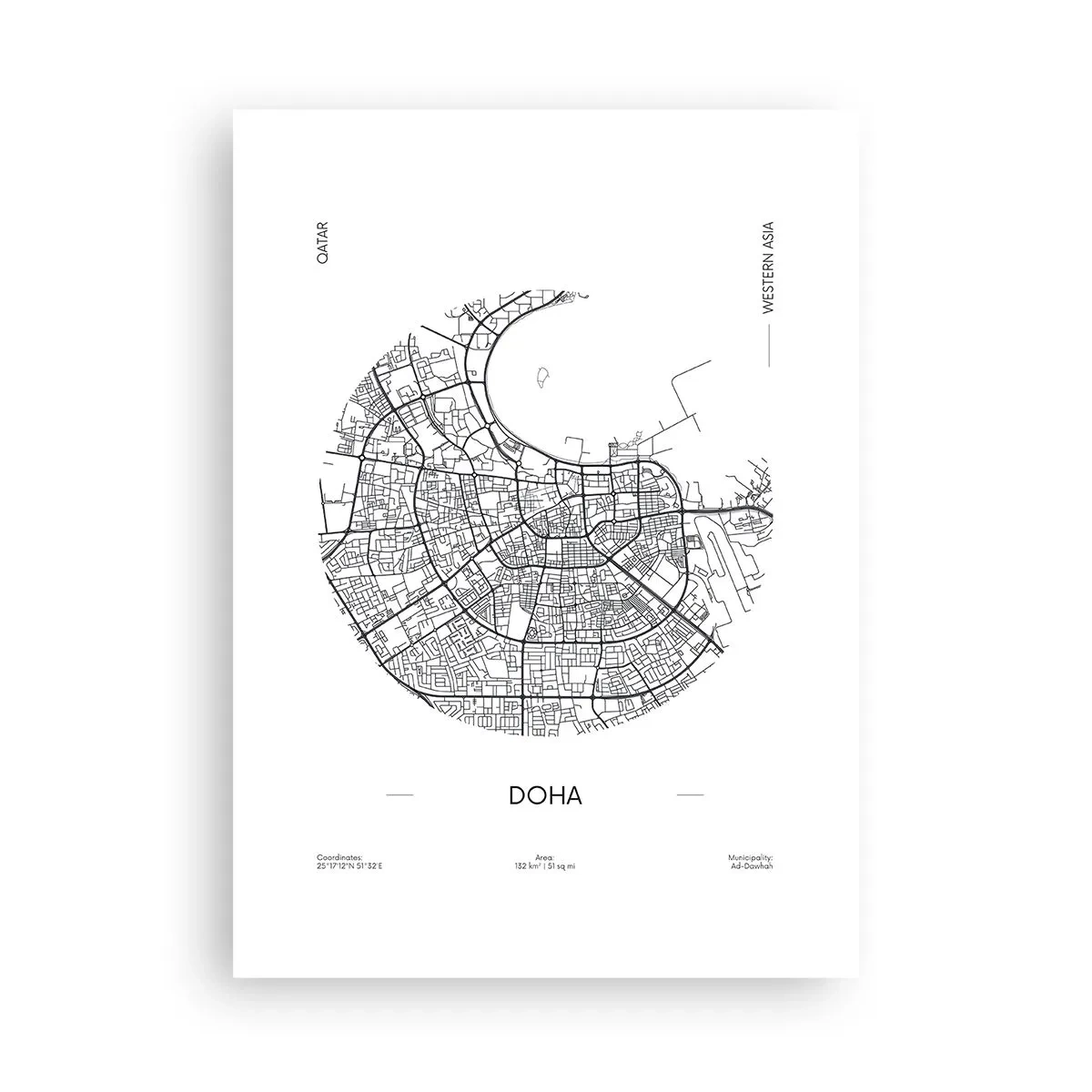 Poszter - Doha anatómiája - 50x70 cm