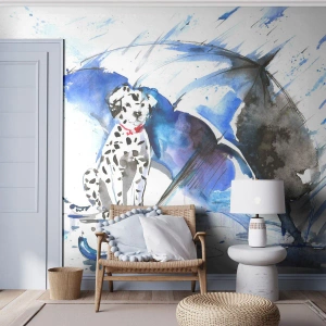 Fotótapéta Premium Sand - Erre való a barát - Absztrakció, Kutya, Eső - 100x70 cm