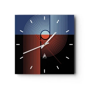 Falióra, Óra - Geometrikus ölelésben - 40x40 cm