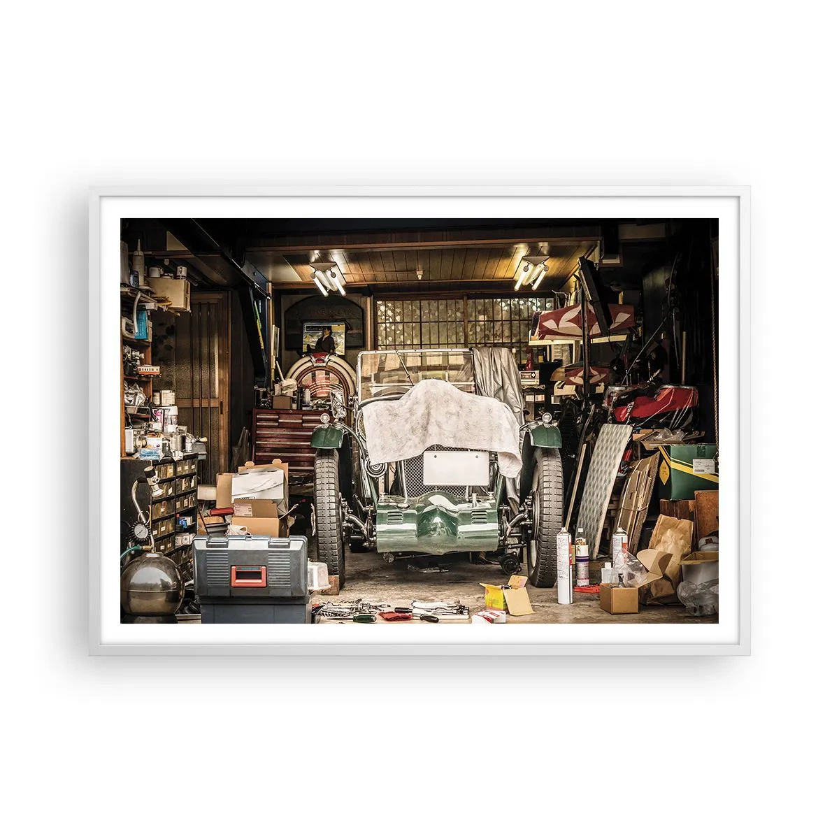 Poszter fekete keretben - Vissza a múltba - 100x70 cm