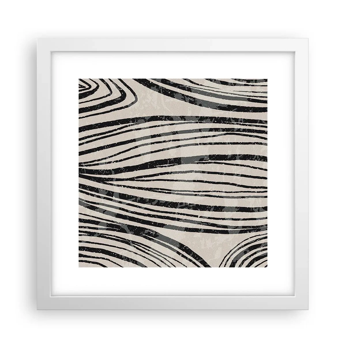Poszter fekete keretben - Vonalak csobbanása - 30x30 cm