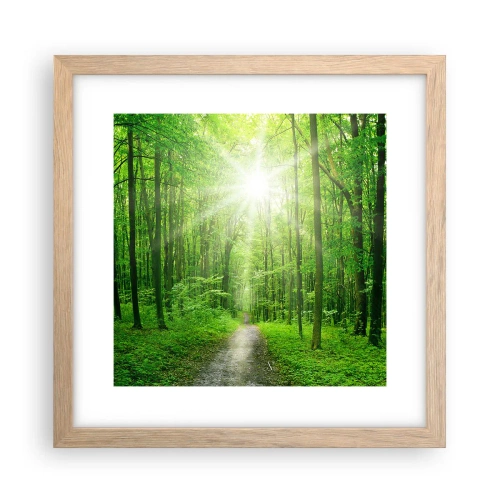 Poszter világos tölgy keretben - A zöld katedrális - 30x30 cm