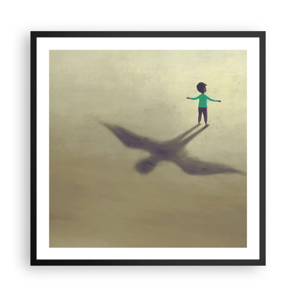 Poszter fehér keretben - A jövő hőse - 60x60 cm