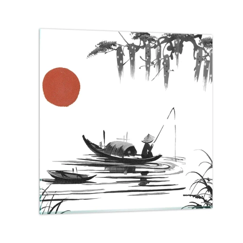 Üveg kép - Ázsiai délután - 70x70 cm