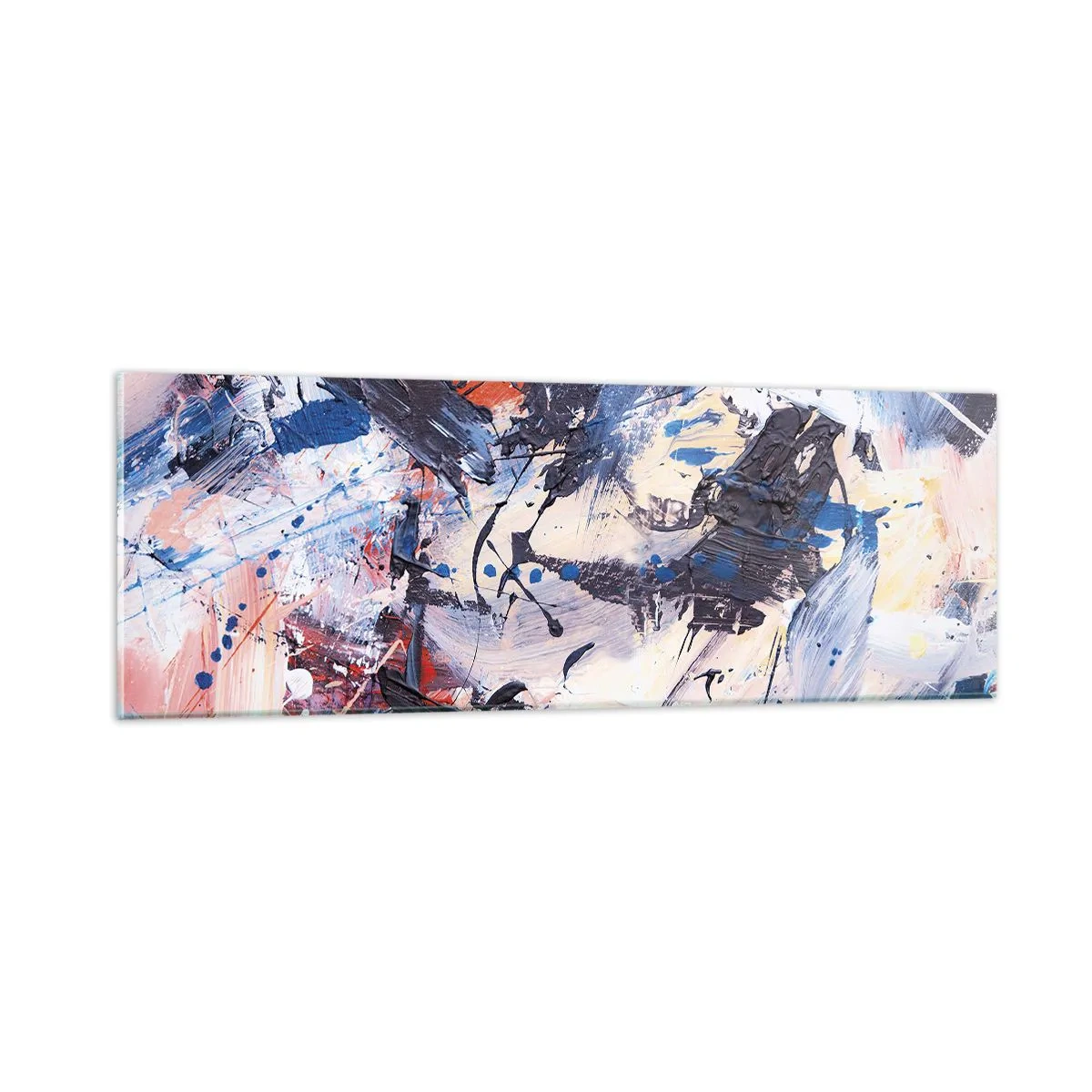 Üveg kép - Őrült absztrakt tánc - 90x30 cm