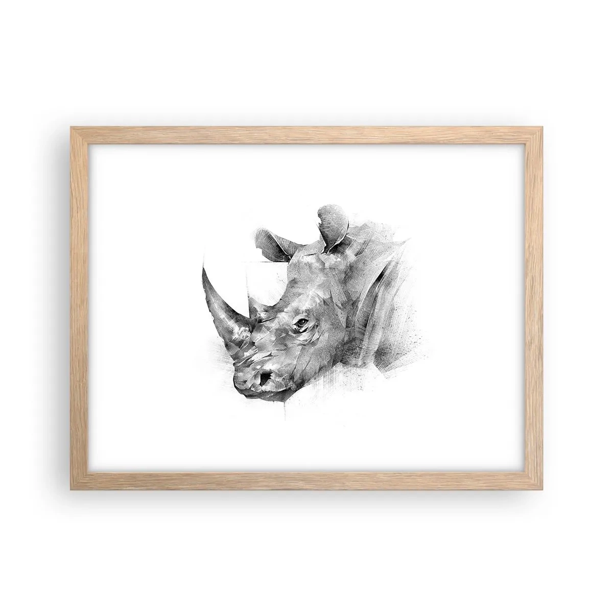 Poszter világos tölgy keretben - Afrikai portré - 40x30 cm