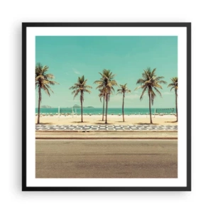 Poszter fehér keretben - A tengerparton - 60x60 cm