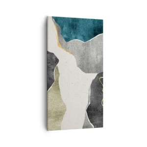 Vászonkép - Mozaik kompozíció aranyszállal - 55x100 cm